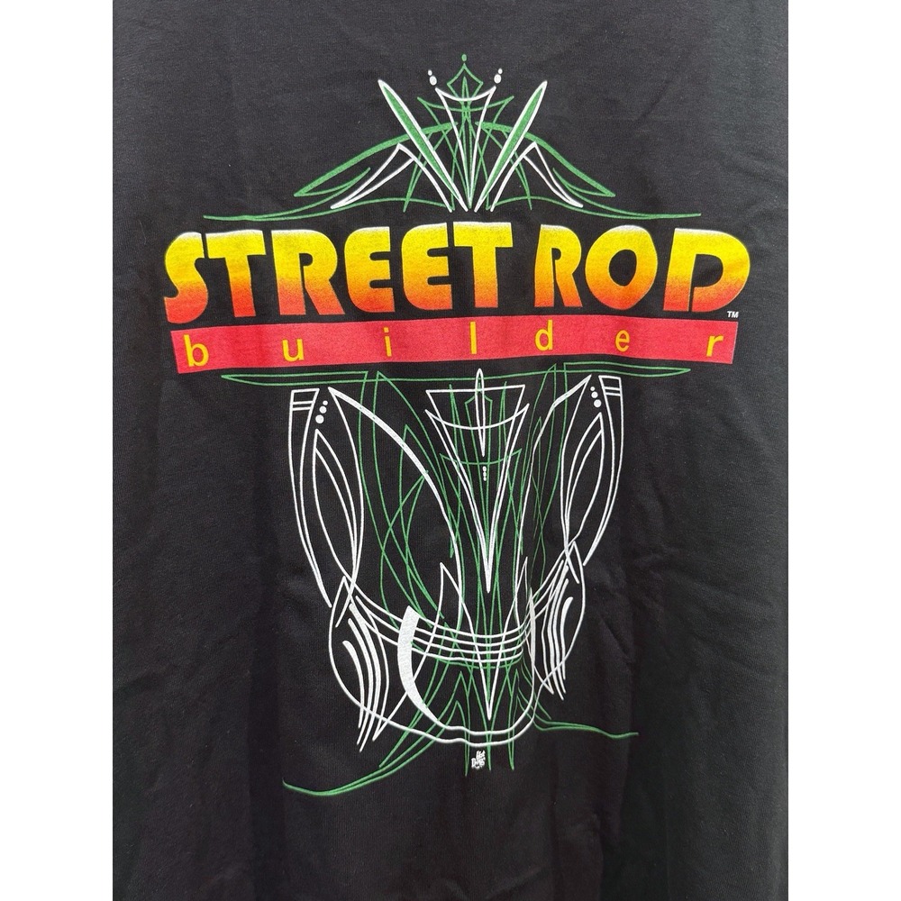 Vintage Hot Dog OG Street Rod Builder XL Cotton T-Shirt Black Graphic 2-sided